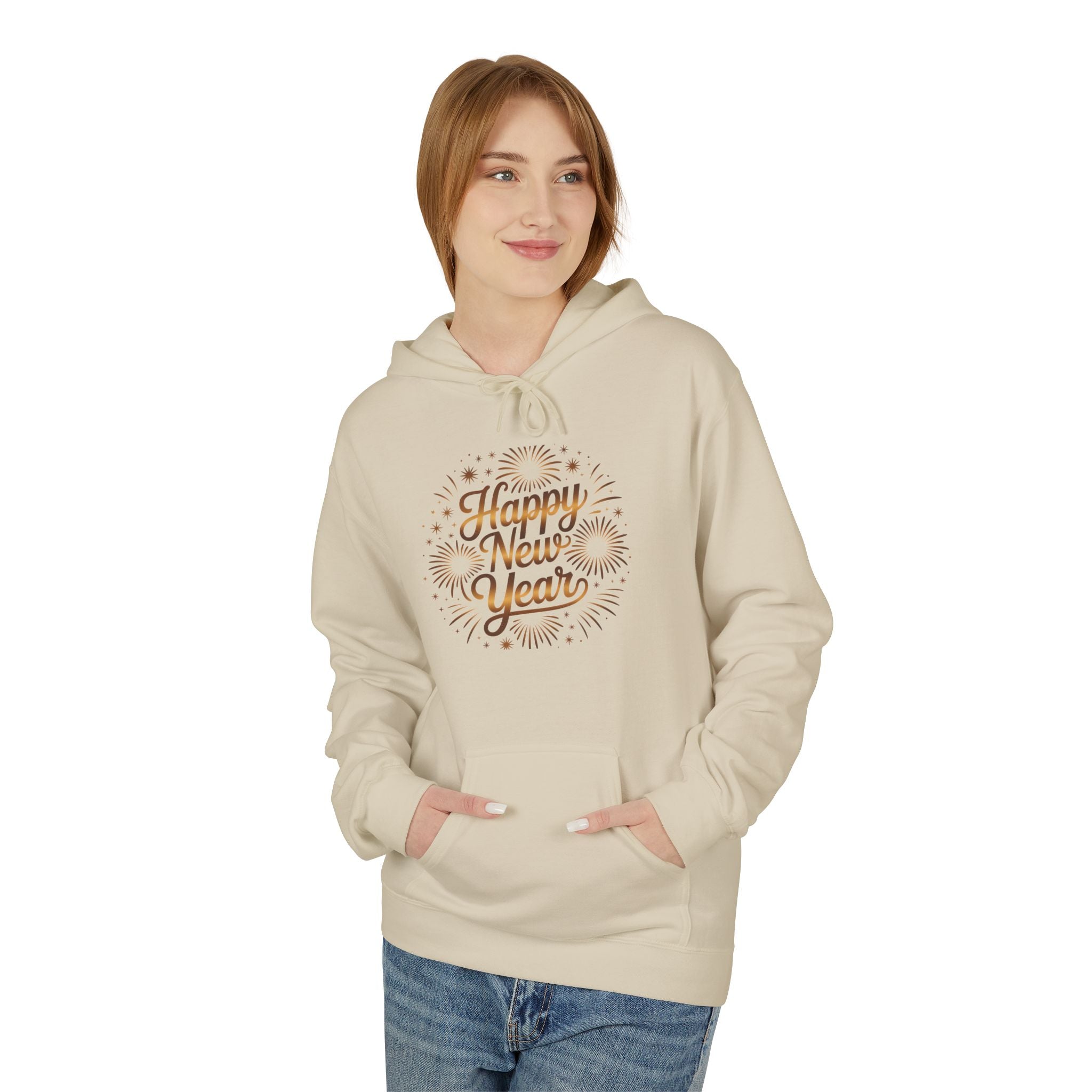 Happy New Year Hoodie — Festive Fireworks Holiday Pullover
