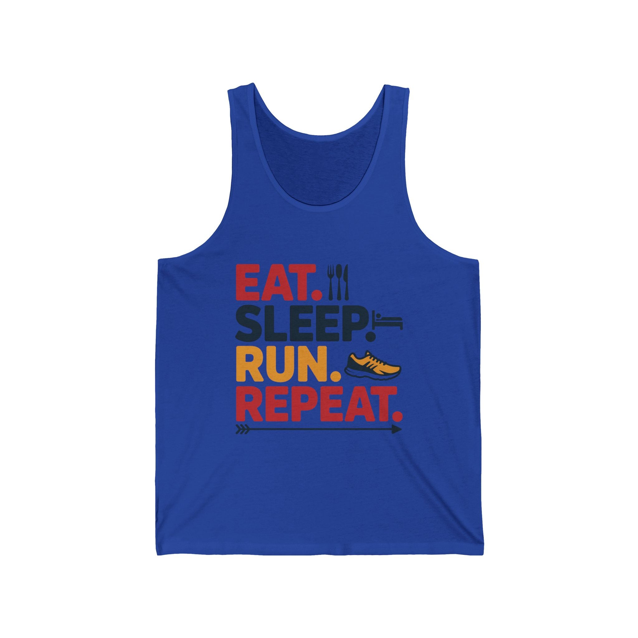 Eat. Sleep. Run. Repeat. Tank Top — Men’s/Women’s Running Workout Tank