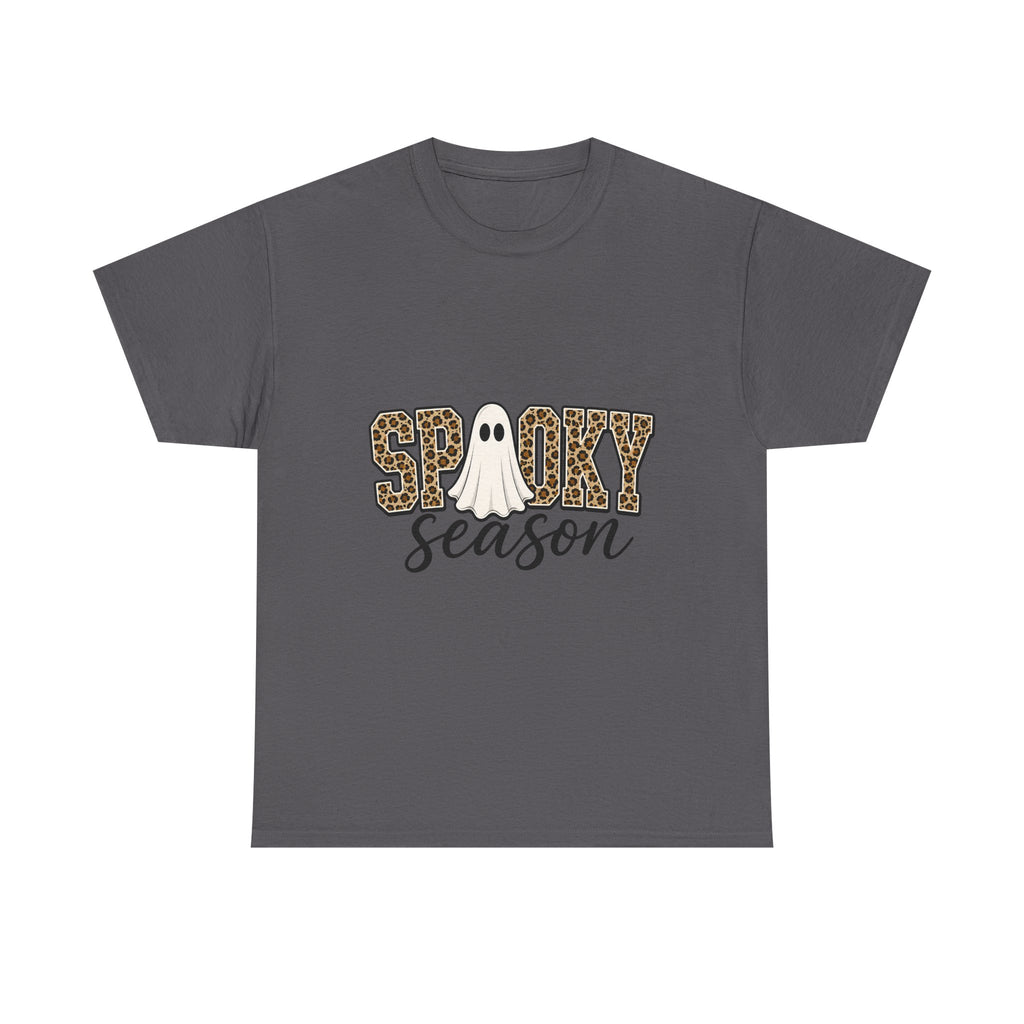 Spooky Season Leopard Ghost T‑Shirt