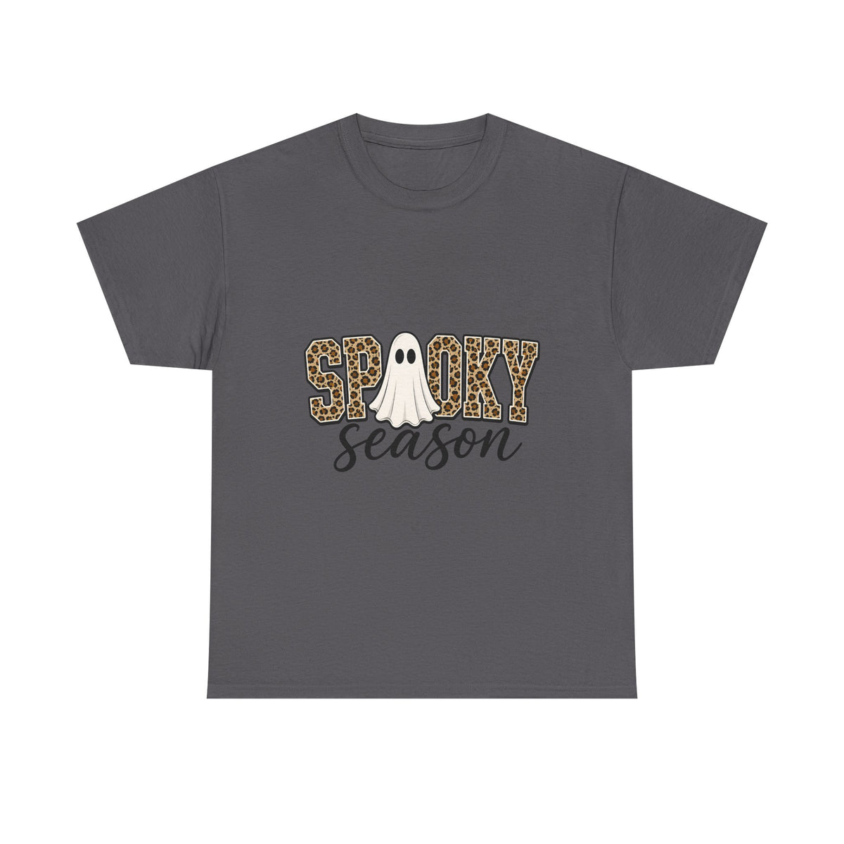 Spooky Season Leopard Ghost T‑Shirt