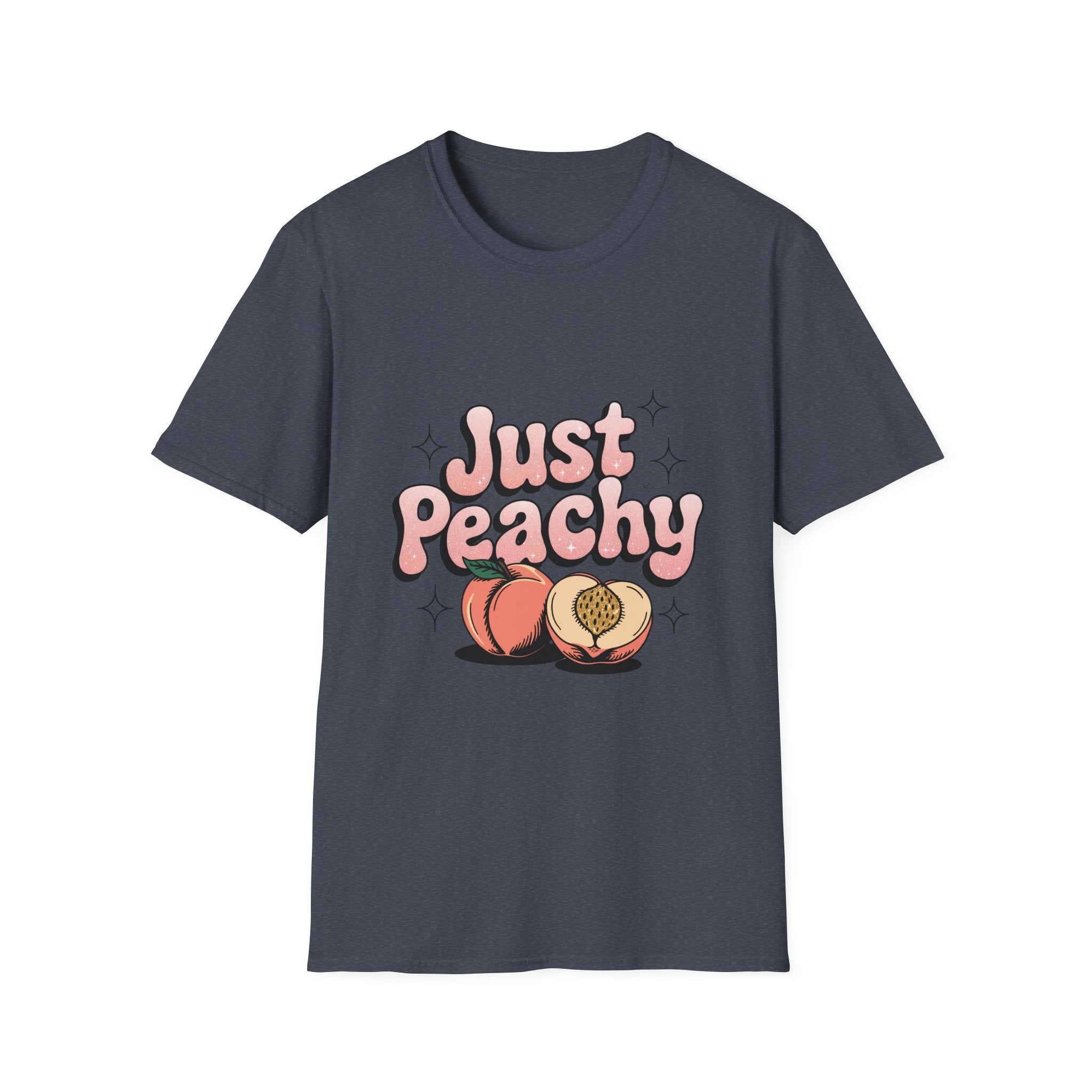 Just Peachy Graphic T-Shirt — Cute Peach Illustration Tee