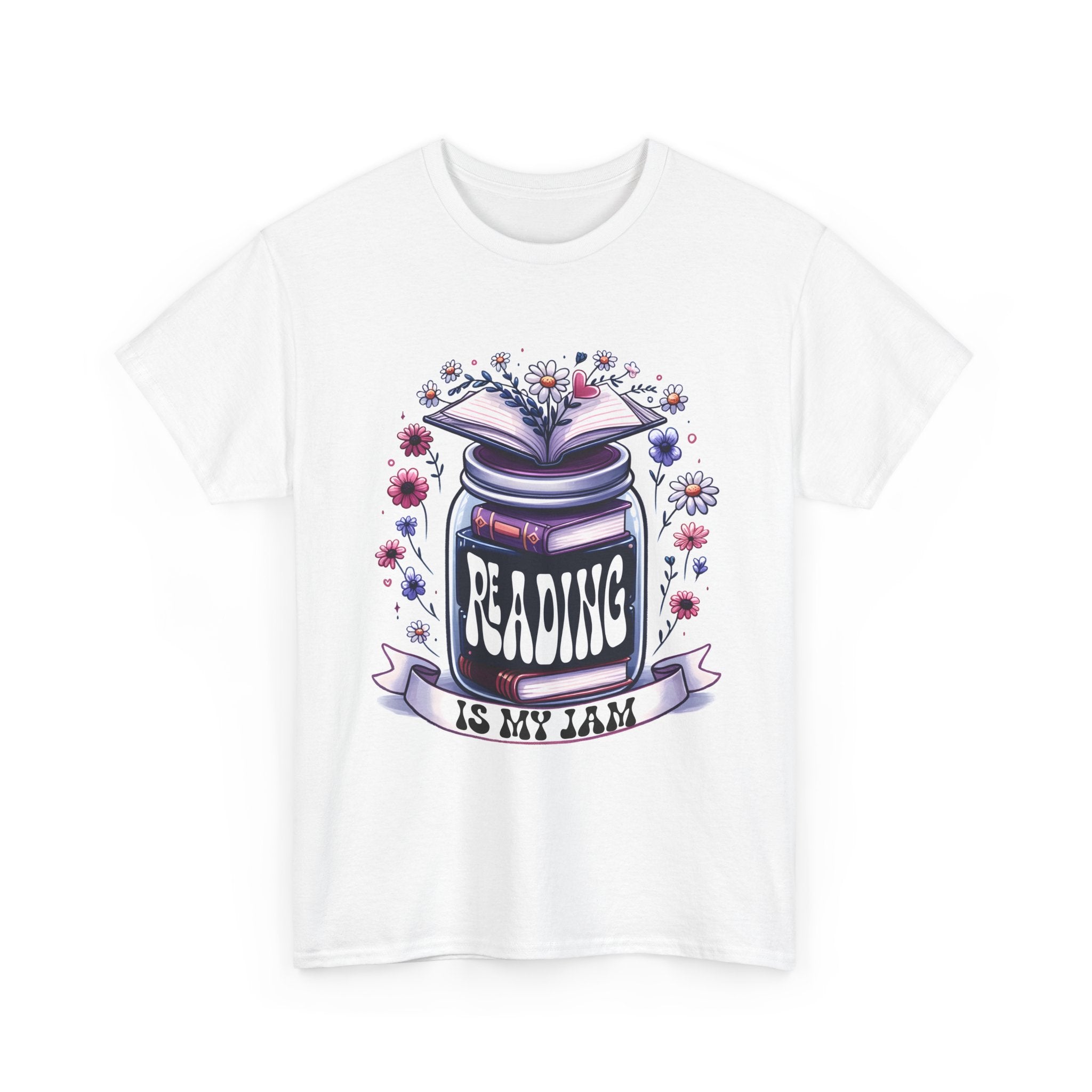 Reading Is My Jam T-Shirt — Book Lover Floral Graphic Tee