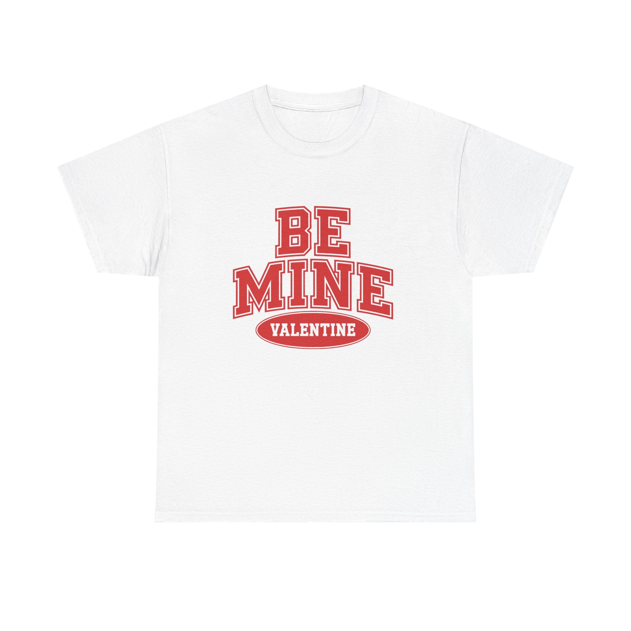 Valentine "Be Mine" Tee - Retro Red Collegiate Love Shirt