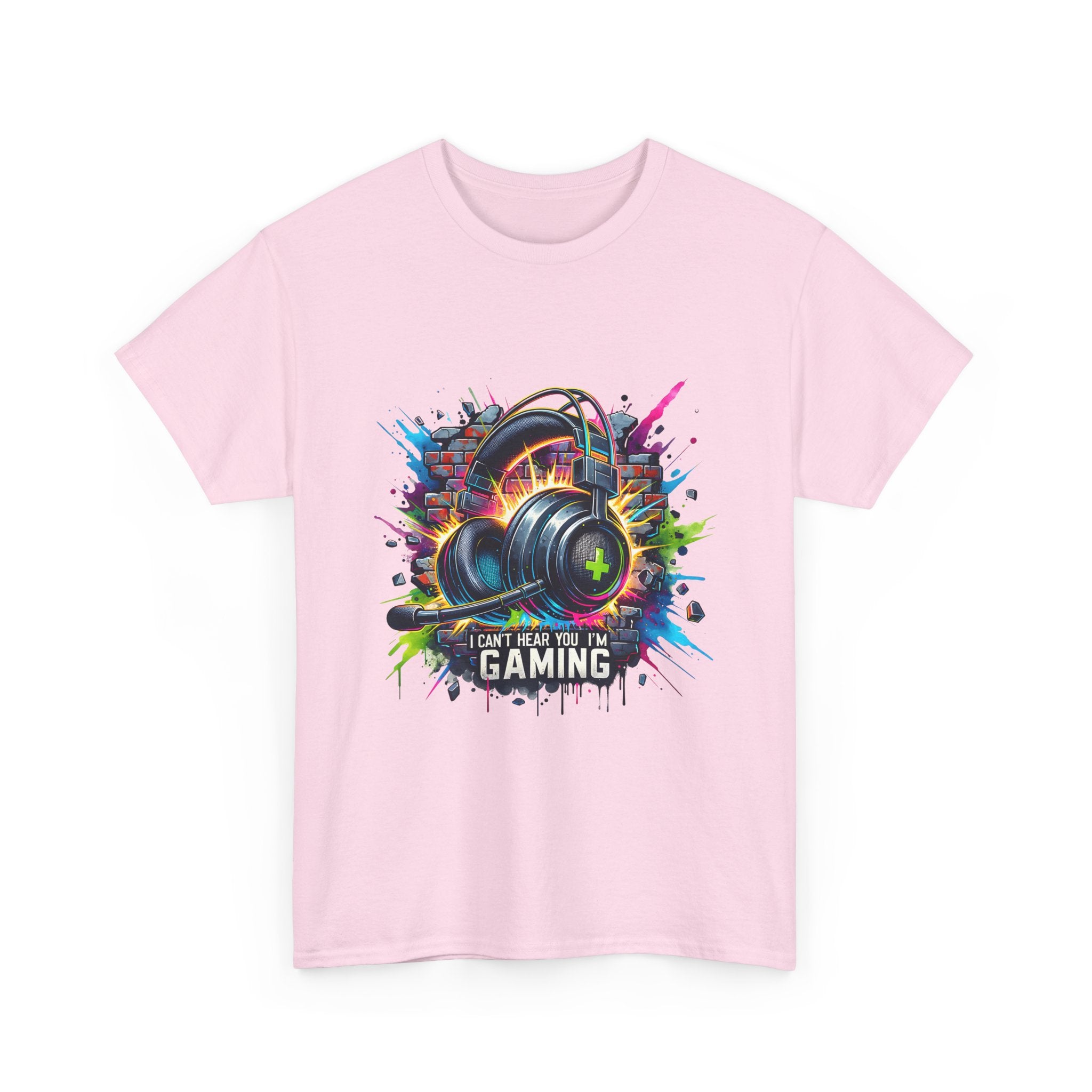 Gaming Headset Graphic Tee – "I Can't, I Have Gaming" Colorful Gamer T-Shirt