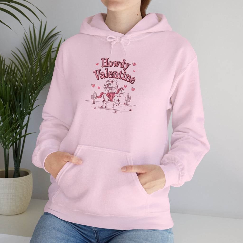 Howdy Valentine Hoodie — Cute Cowboy Valentine’s Day Pullover