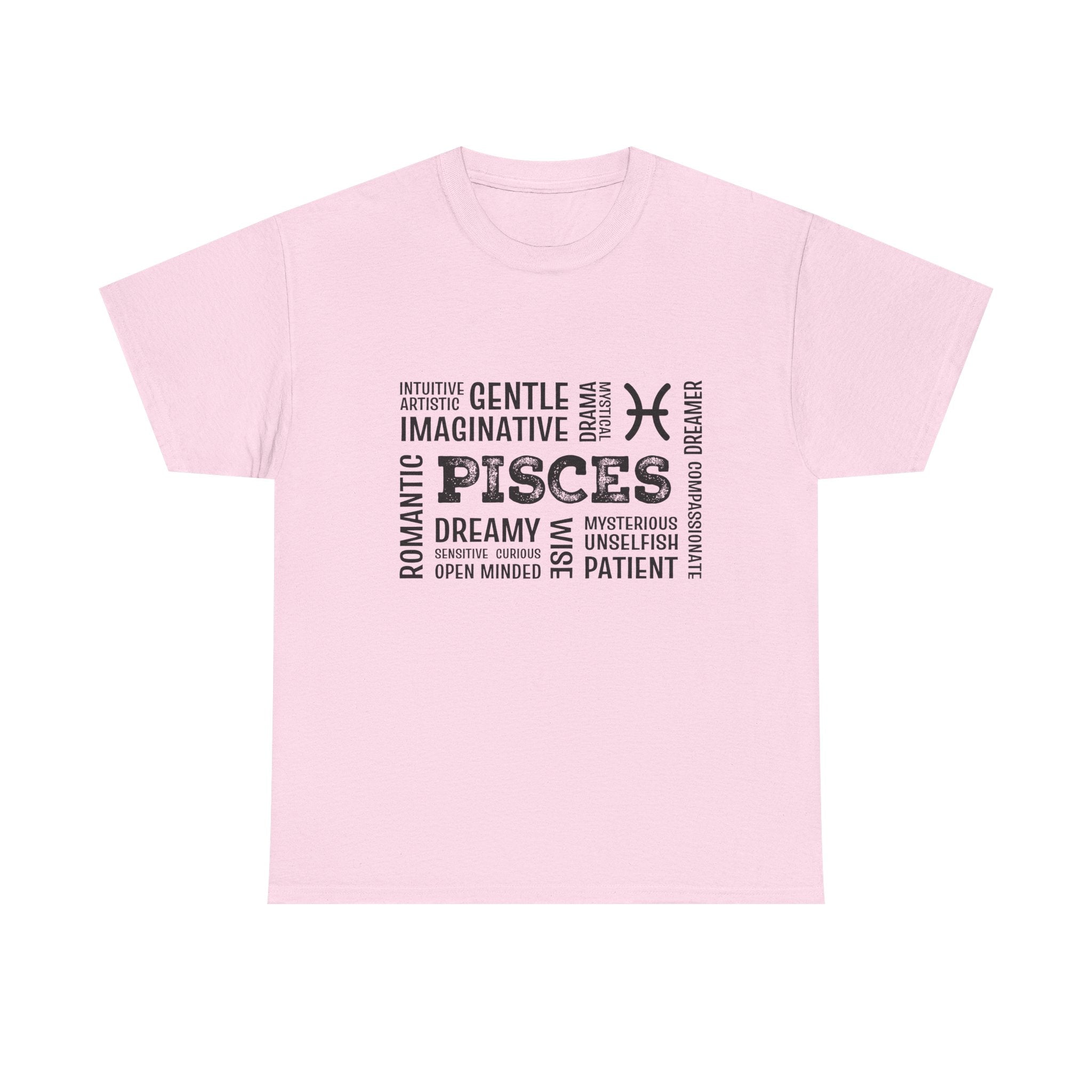 Pisces Zodiac Word Cloud T-Shirt — Astrology Tee for Dreamy, Gentle Pisces