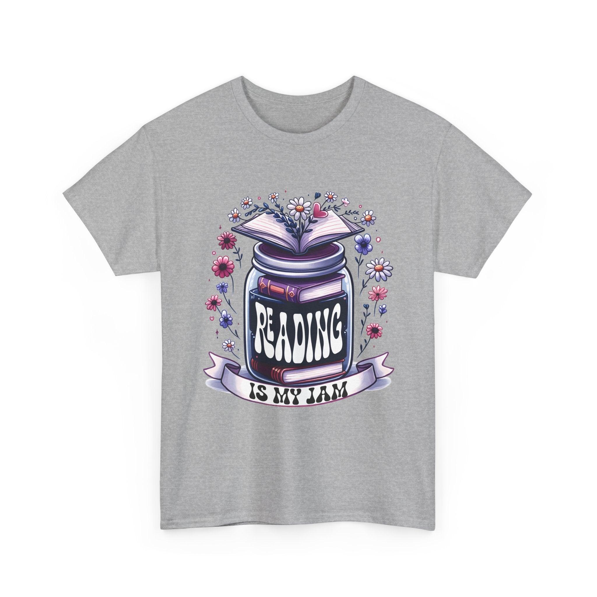 Reading Is My Jam T-Shirt — Book Lover Floral Graphic Tee