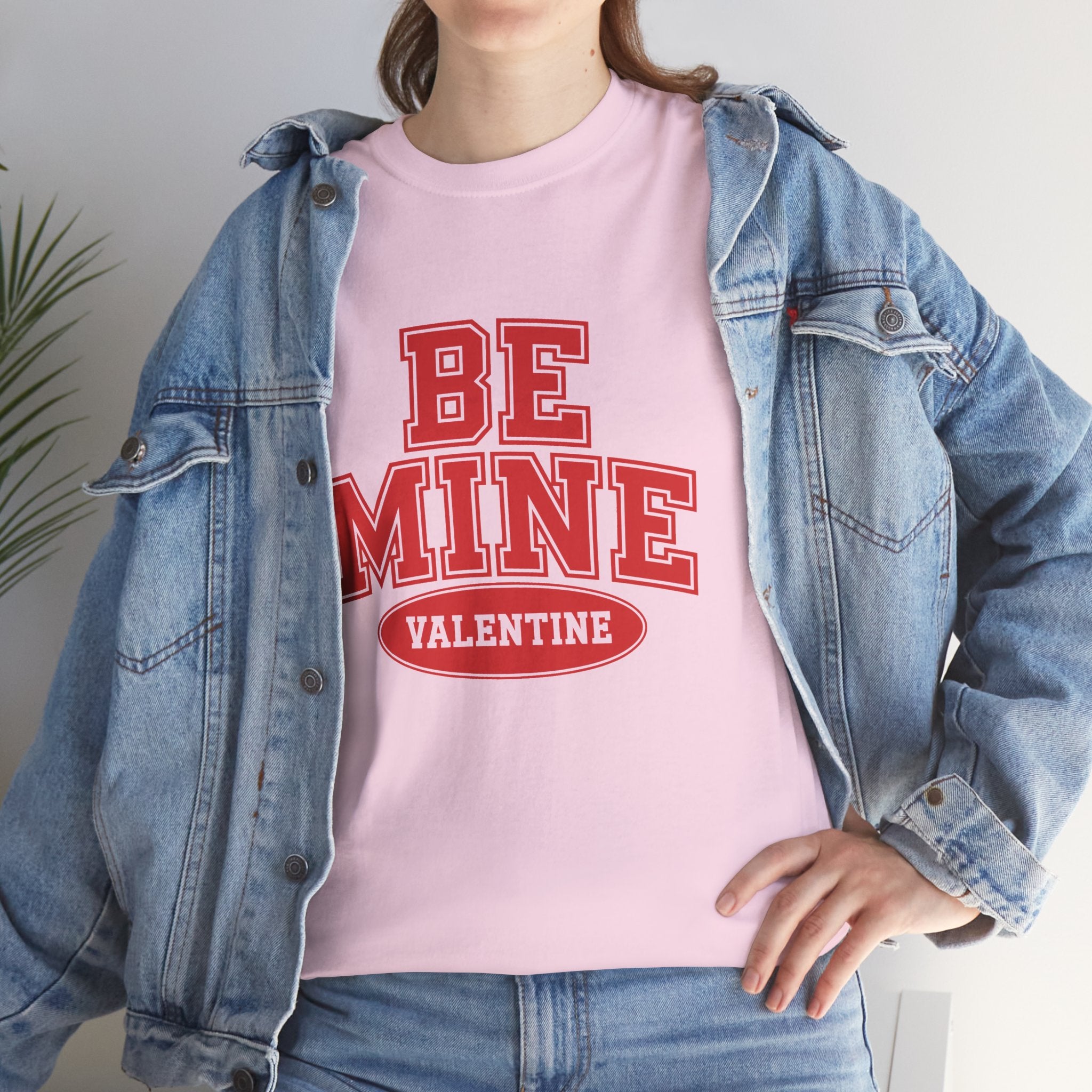 Valentine "Be Mine" Tee - Retro Red Collegiate Love Shirt
