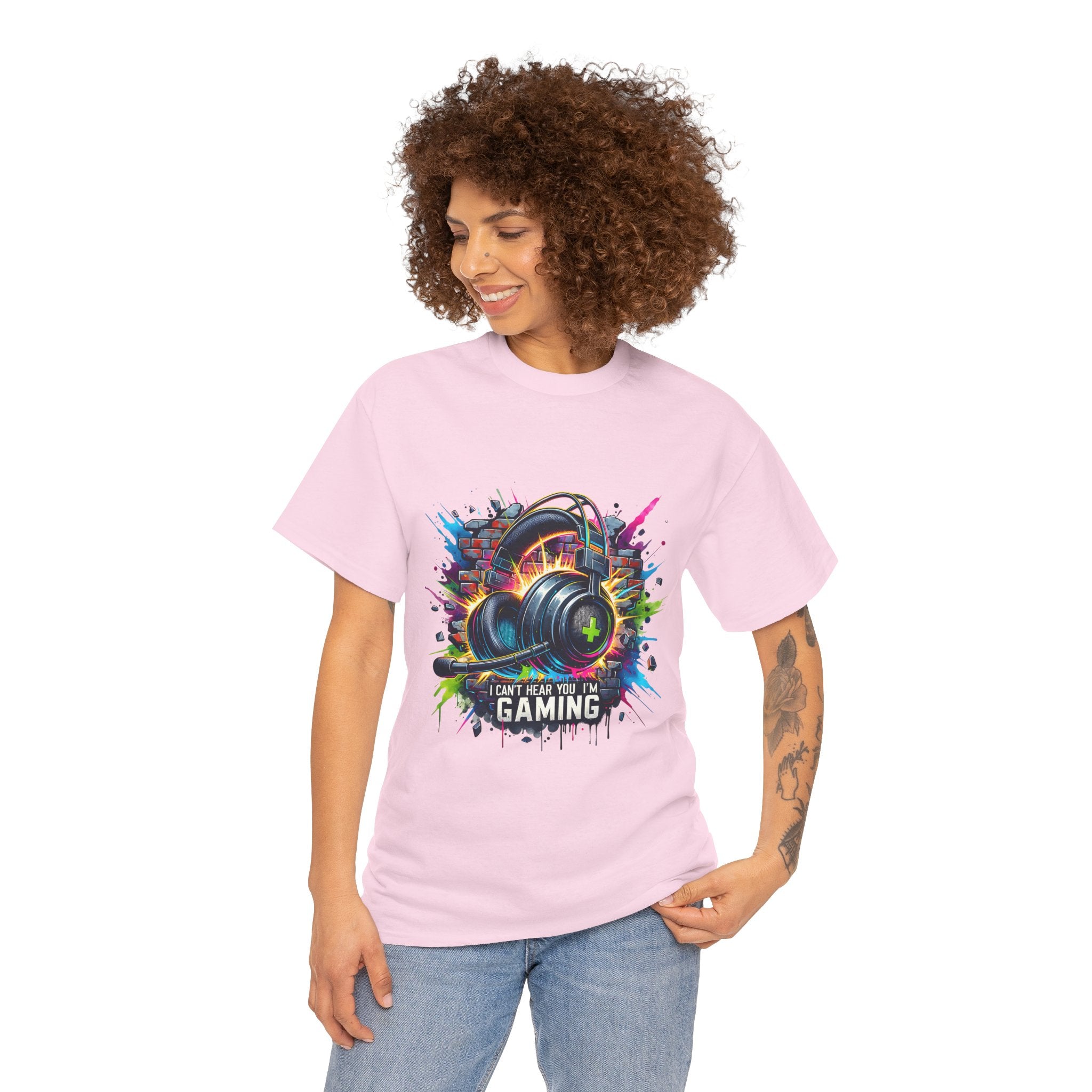 Gaming Headset Graphic Tee – "I Can't, I Have Gaming" Colorful Gamer T-Shirt