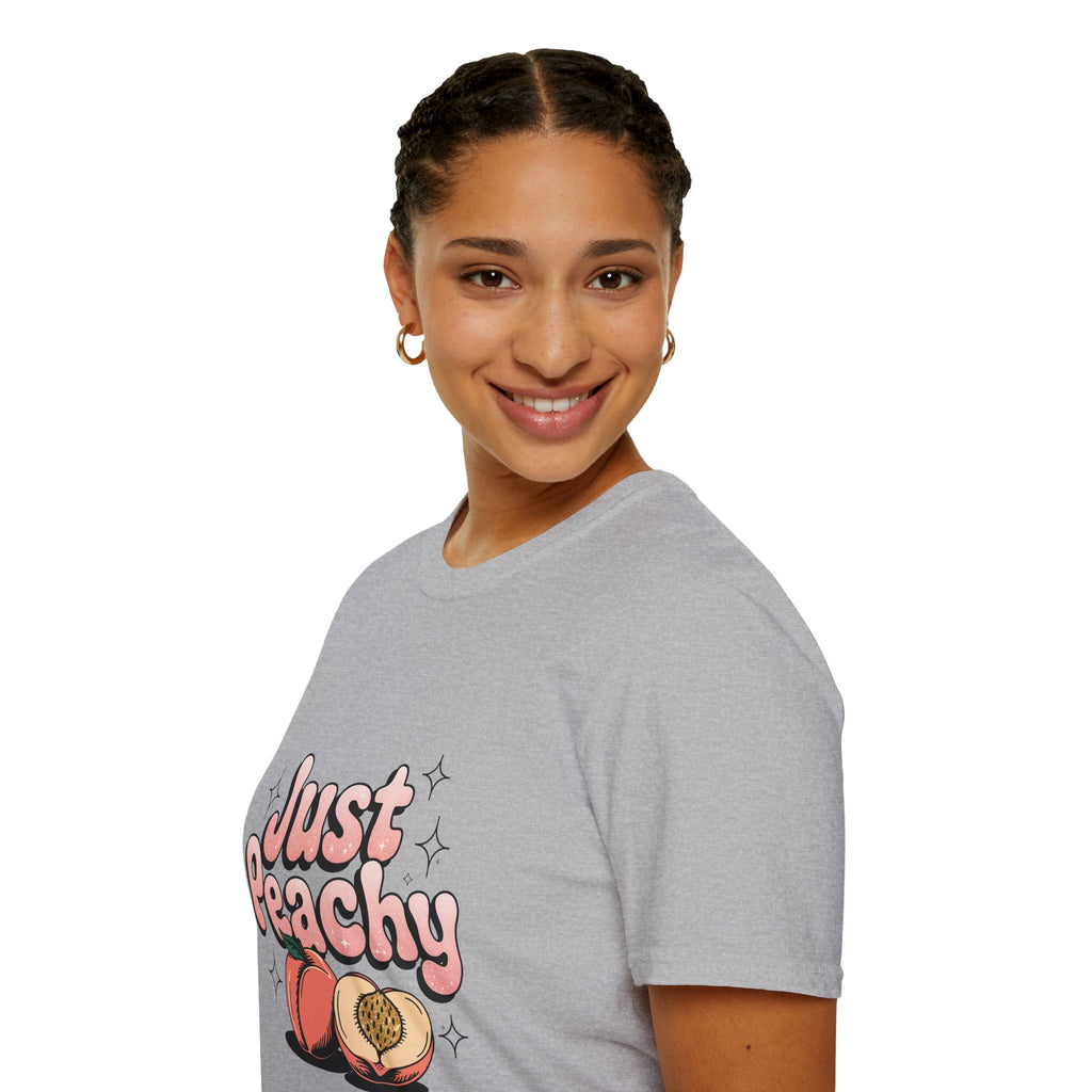 Just Peachy Graphic T-Shirt — Cute Peach Illustration Tee