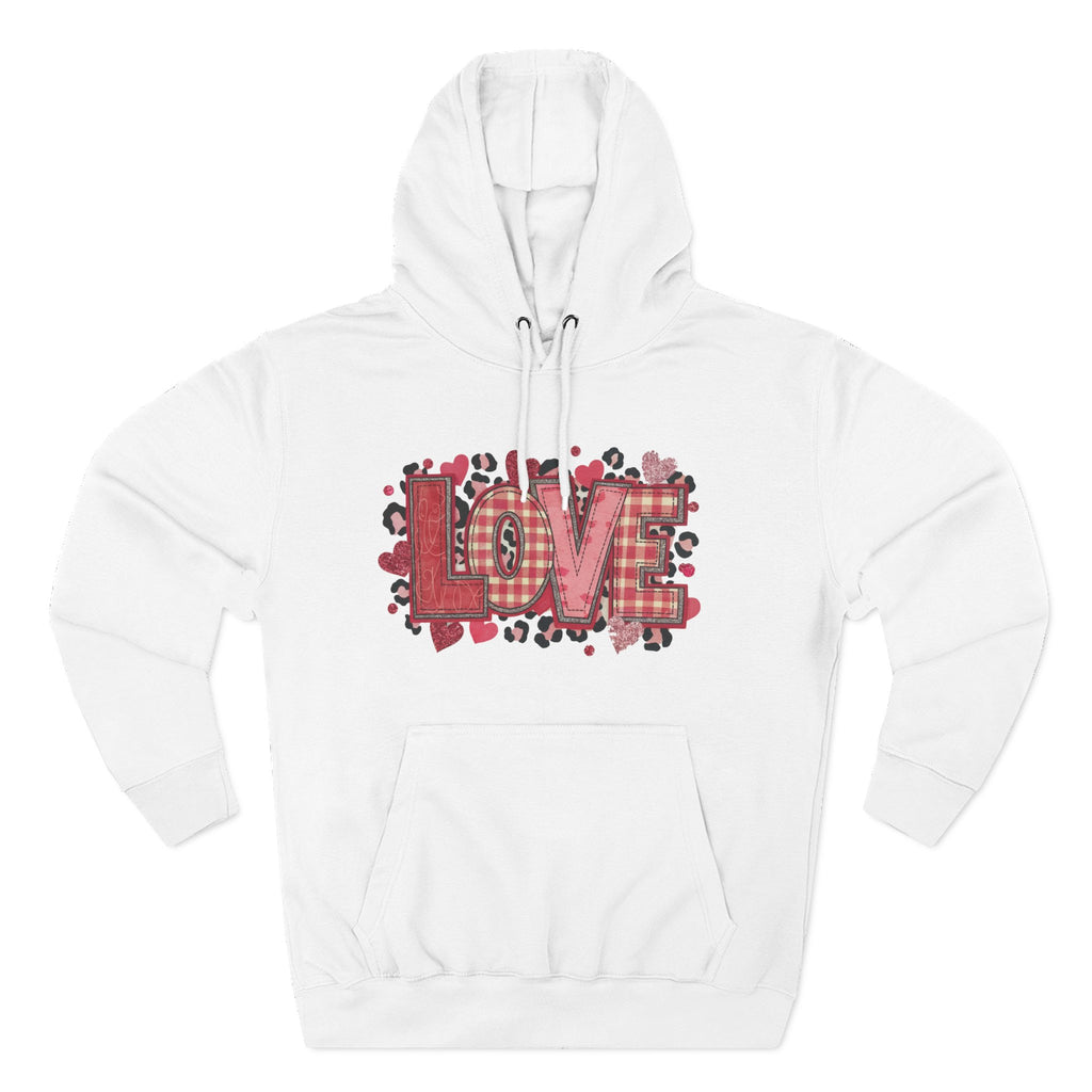 Love Plaid Heart Hoodie — Valentine’s Day Cozy Pullover
