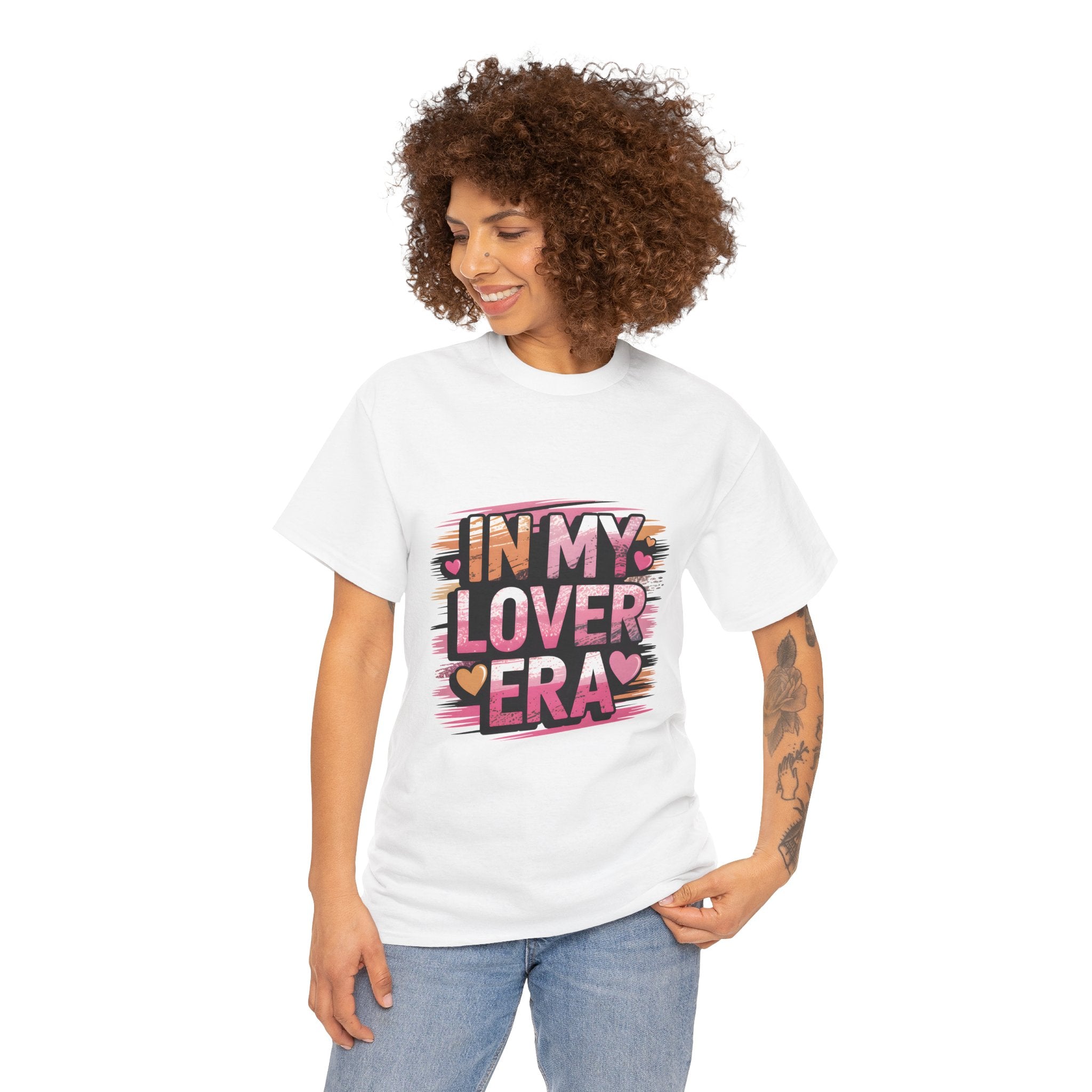 T-Shirt — "In My Lover Era" Pink Heart Graphic Tee