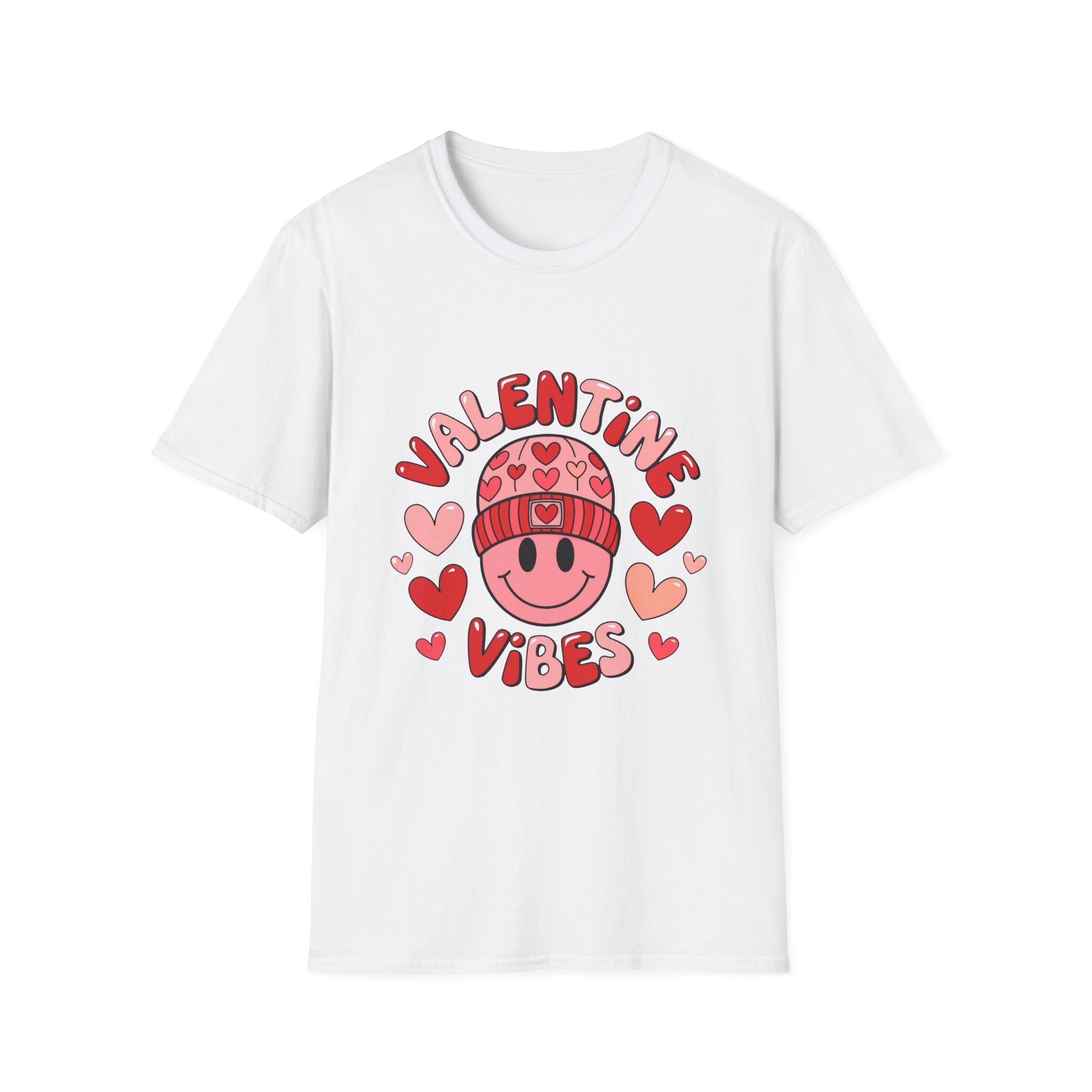Valentine Vibes T-Shirt — Cute Heart Beanie Graphic Tee for Valentine’s Day
