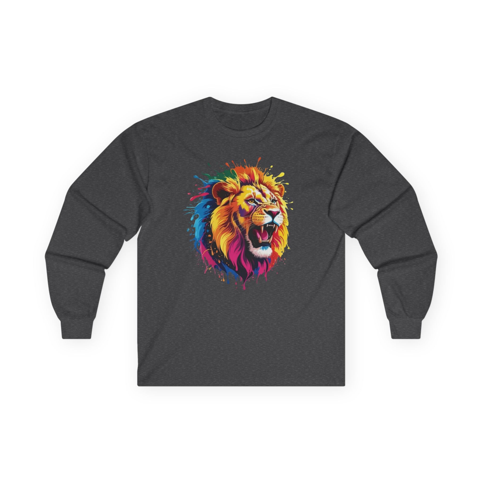 Colorful Roaring Lion Long Sleeve Tee