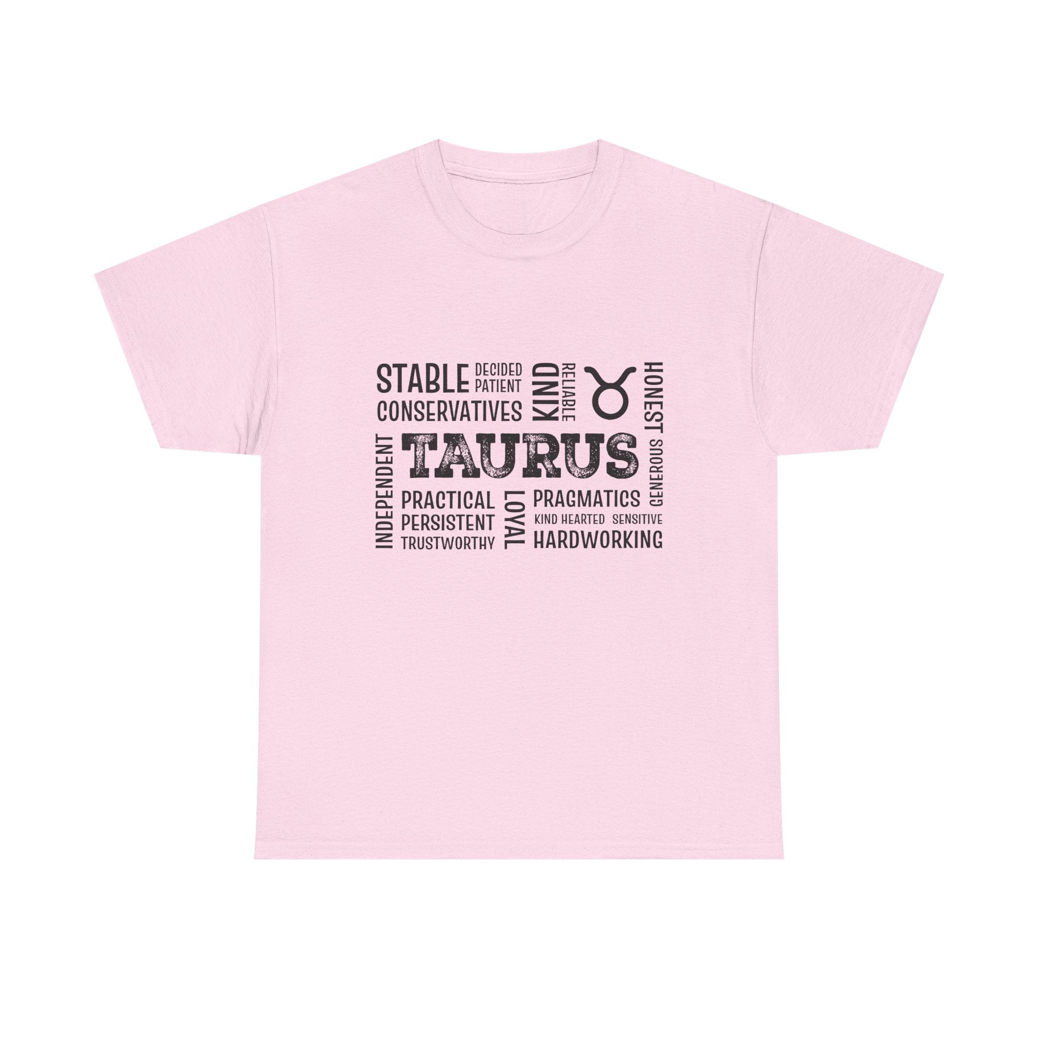 Taurus Zodiac T‑Shirt — Taurus Word Cloud Astrology Tee